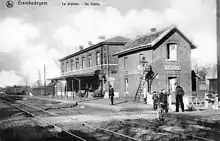 Voies, quais et bâtiment voyageurs vers 1900