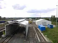 Vue de la base travaux, à Réding.