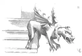 Maison de Vitré, gargouille en plomb repoussé (XVe&nbsp;siècle).