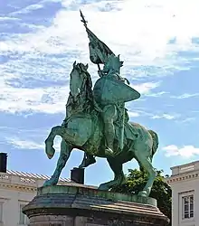 Statue équestre de Godefroid de Bouillon (1848) Place Royale - Bruxelles