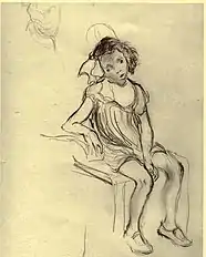 Fille inclinée, 1944 (Yad Vashem, Jérusalem).