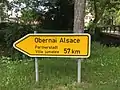 Le panneau à Gengenbach.