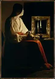 Georges de La Tour,La Madeleine aux deux flammes,vers 1640