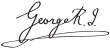 Signature de George V