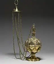 Encensoir en argent doré créé en Allemagne en 1498 (Walters Art Museum, Baltimore, États-Unis).