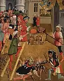 Peintre allemand inconnu - "La Légende du Saint Eustache" XVIe&nbsp;siècle