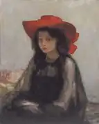 Jeune Fille au chapeau rouge