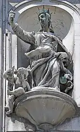 La Justice par Francesco Bonazza, église Sainte-Marie-du-Rosaire de Venise, 1737