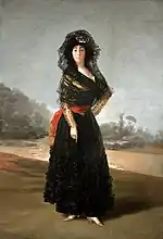 Portrait de la duchesse d'Alba en noir.