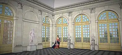 Restitution du Vestibule de Saint-Mandé, vers 1660.