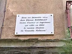 Plaque dédiée à Jean-Étienne Dardelet