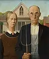 Fermier représenté sur American Gothic, tableau peint par Grant Wood en 1930.