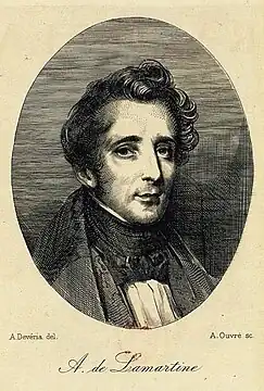 Portrait d'Alphonse de Lamartine.