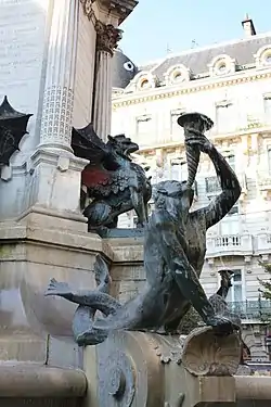 Détail : triton et griffon