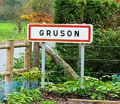 Panneau d'entrée de la commune.