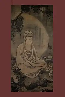 Guanyin en robe blanche, copie d'une œuvre de Muqi (XIIIe&nbsp;siècle), collection Nantoyōsō.