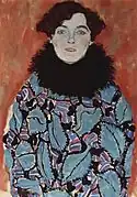 Portrait de Johanna Staude (1917-1918), huile sur toile (70&nbsp;×&nbsp;50&nbsp;cm), Österreichische Galerie Belvedere (Vienne).