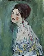 Portrait d'une dame (1916-1917), huile sur toile (60&nbsp;×&nbsp;55&nbsp;cm), Plaisance, galerie Ricci-Oddi.