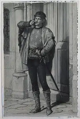 Phœbus de Châteaupers. Illustration de Gustave Brion, 1876.