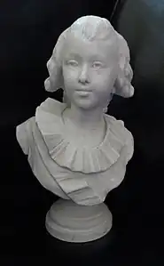 Buste d'enfant créé entre 1862 et 1899, biscuit de la Maison Milet, collection particulière.