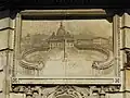 Hôtel Garreau, représentation de la place Saint-Pierre de Rome