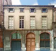 Façade dans la rue fin du XVIIIe&nbsp;siècle.