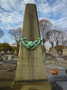 Tombe de Henri Blondeau au cimetière ancien d'Asnières (92)