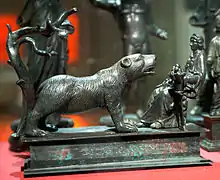 Statuette dédiée à la déesse Artio, bronze, IIe siècle, musée historique de Berne.