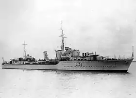 illustration de HMS Mohawk (F31)