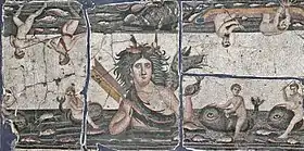 Mosaïque romaine du Ve&nbsp;siècle représentant Thalassa au musée archéologique d'Hatay