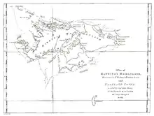 Carte des îles Malouines de 1773, titrée « A chart of Hawkins's Maidenland »