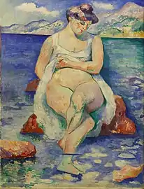 La Baigneuse, 1906, huile sur toile, 116,5 × 89,5&nbsp;cm, Musée de Grenoble, Grenoble
