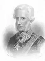 Sir Henry Havelock, commandant en chef de l'Armée des Indes, en 1865. Havelock se distingua comme jeune officier pendant les deux premières guerres anglo-birmanes.