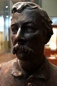 Henry Morton Stanley (1878, détail), Tervueren, musée royal de l'Afrique centrale.