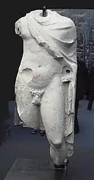 Statue d'un Ptolémée&nbsp;III sous la forme du dieu Thot-Hermès.