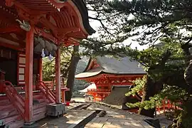 Une autre vue tranquille du sanctuaire de Hinomisaki