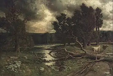 Homer Watson, Près de la fin d'un jour de tempête, 1884.