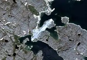 La piste vue de l'espace (avant 2007).