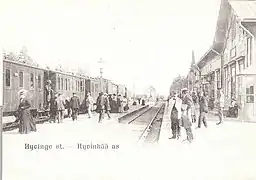 La gare d'Hyvinkää à la fin du XIXe&nbsp;siècle