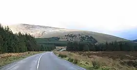Vue de Tonelagee depuis Wicklow Gap à l'ouest.