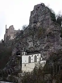 Église rupestre et château d'Oberstein