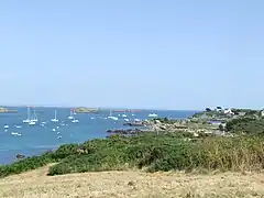 Vue sur les îles Chausey.