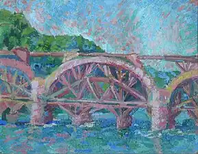 Pont en construction, no&nbsp;52 du catalogue des œuvres.