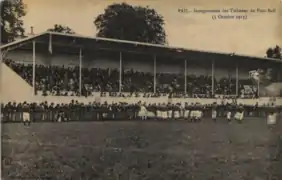 Inauguration des tribunes du stade de La Croix Du Prince le 5 octobre 1913.