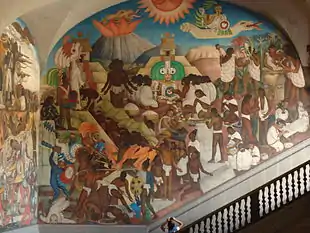 Mur de droite : México prehispánico (1929),.