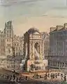 La fontaine vers 1800.
