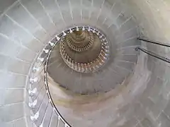 Escaliers en colimaçon dans le phare des Baleines sur l'île de Ré.