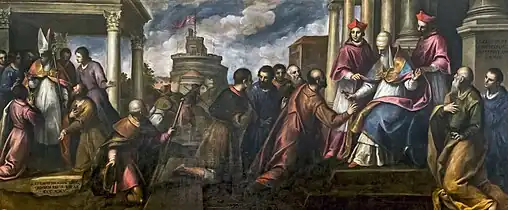 Le pape San Cleto fonde l'Ordre des Crucifix