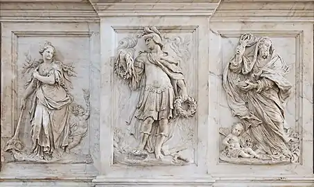 Bas-relief de la base - partie gauche