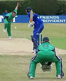 Photographie représentant un match entre l'Irlande et l'Essex, en 2007.
